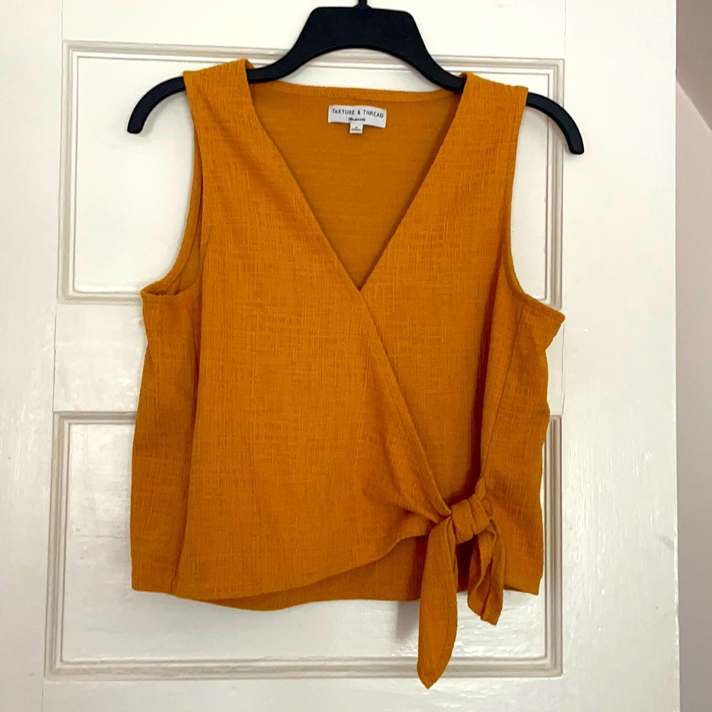 Madewell Texture And Thread Wrap Top - image 1